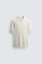 RIBBED KNIT POLO SHIRT - Image 6
