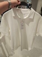 VERTICAL TEXTURE POLO SHIRT Oyster-white - Image 3